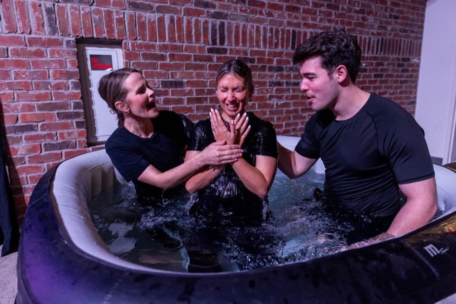 A joyful baptism moment at Futures Alpharetta